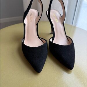 Nine West Black Suede Heels